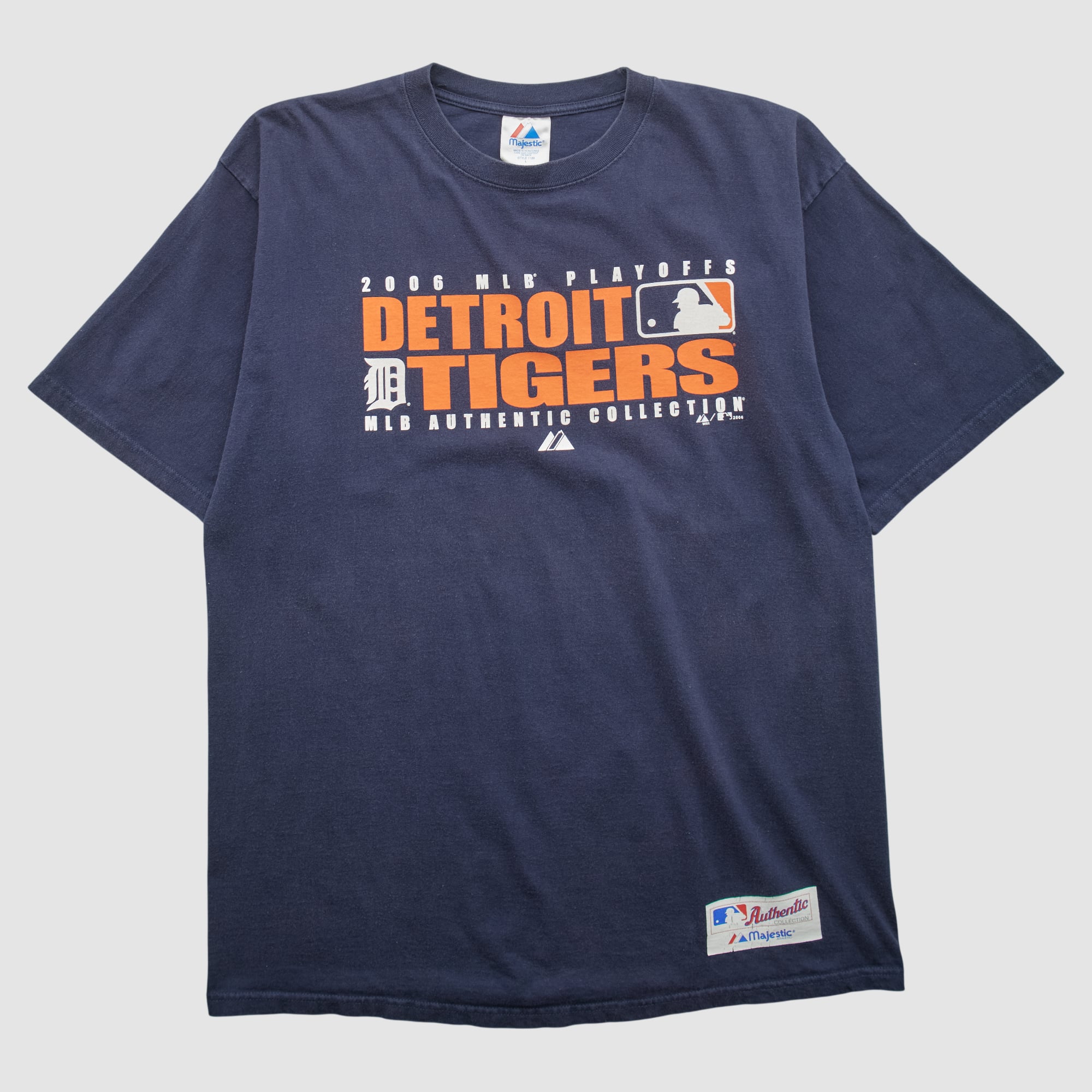 Detroit Tigers Majestic 2000s T-shirt - Navy - XL