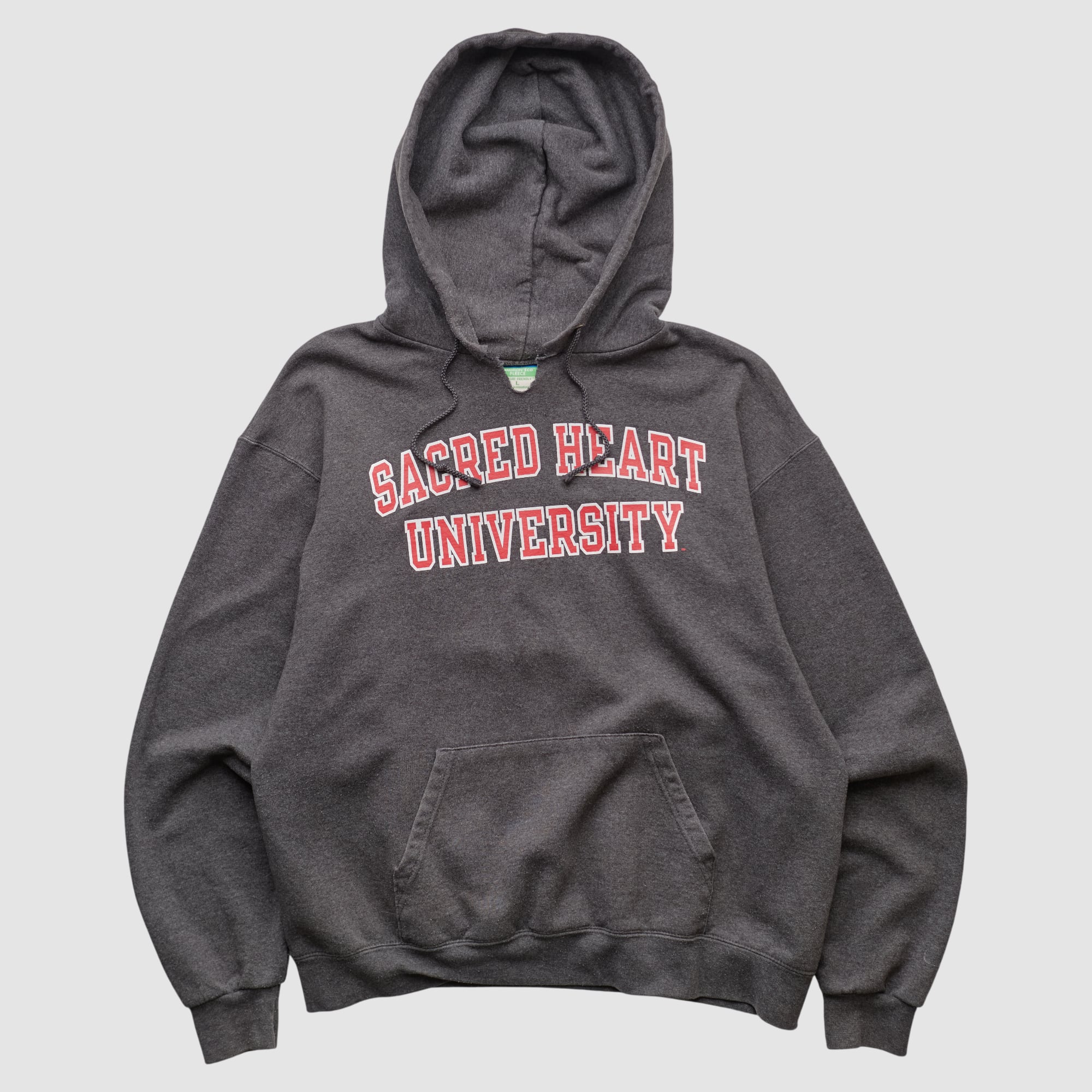 Sacred Heart Pioneers Champion 2010s Hooded Pullover Sweatshirt - Charcoal - M