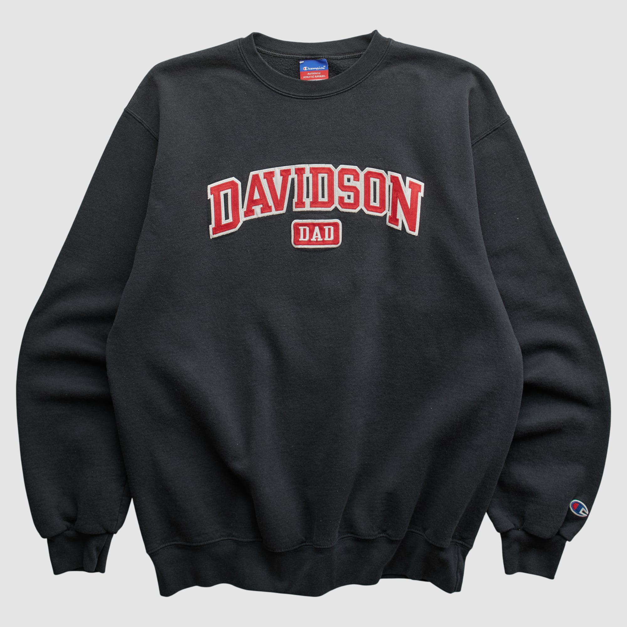 Davidson Wildcats Champion 2000s Pullover Sweatshirt - Black - M