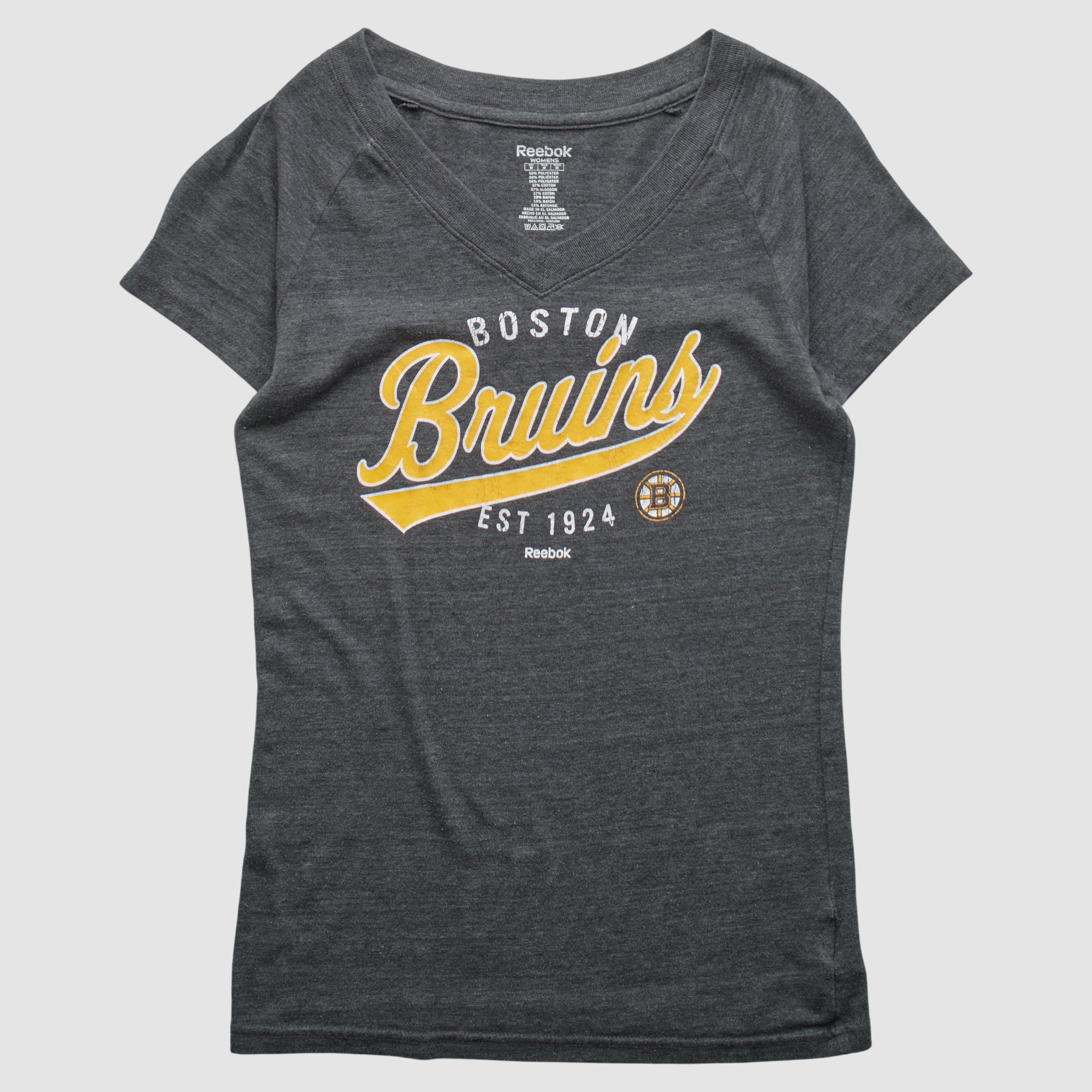 Boston Bruins Reebok 2010s T-shirt - Dark Heather Gray - M