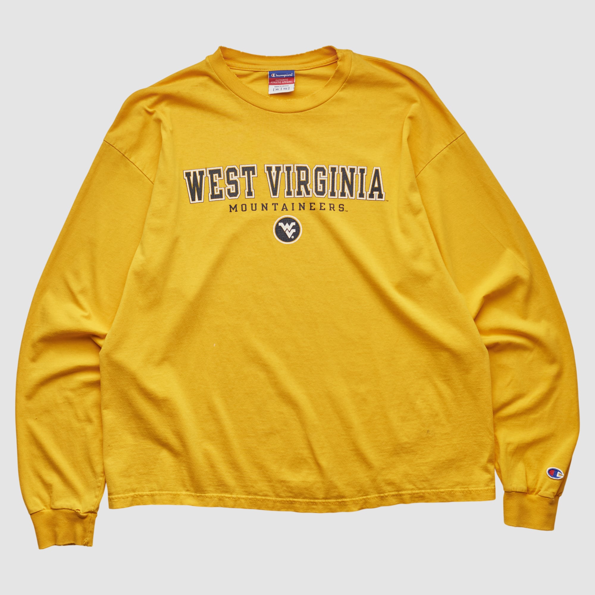 West Virginia Mountaineers Champion 2000s Long Sleeve T-shirt - Yellow - M