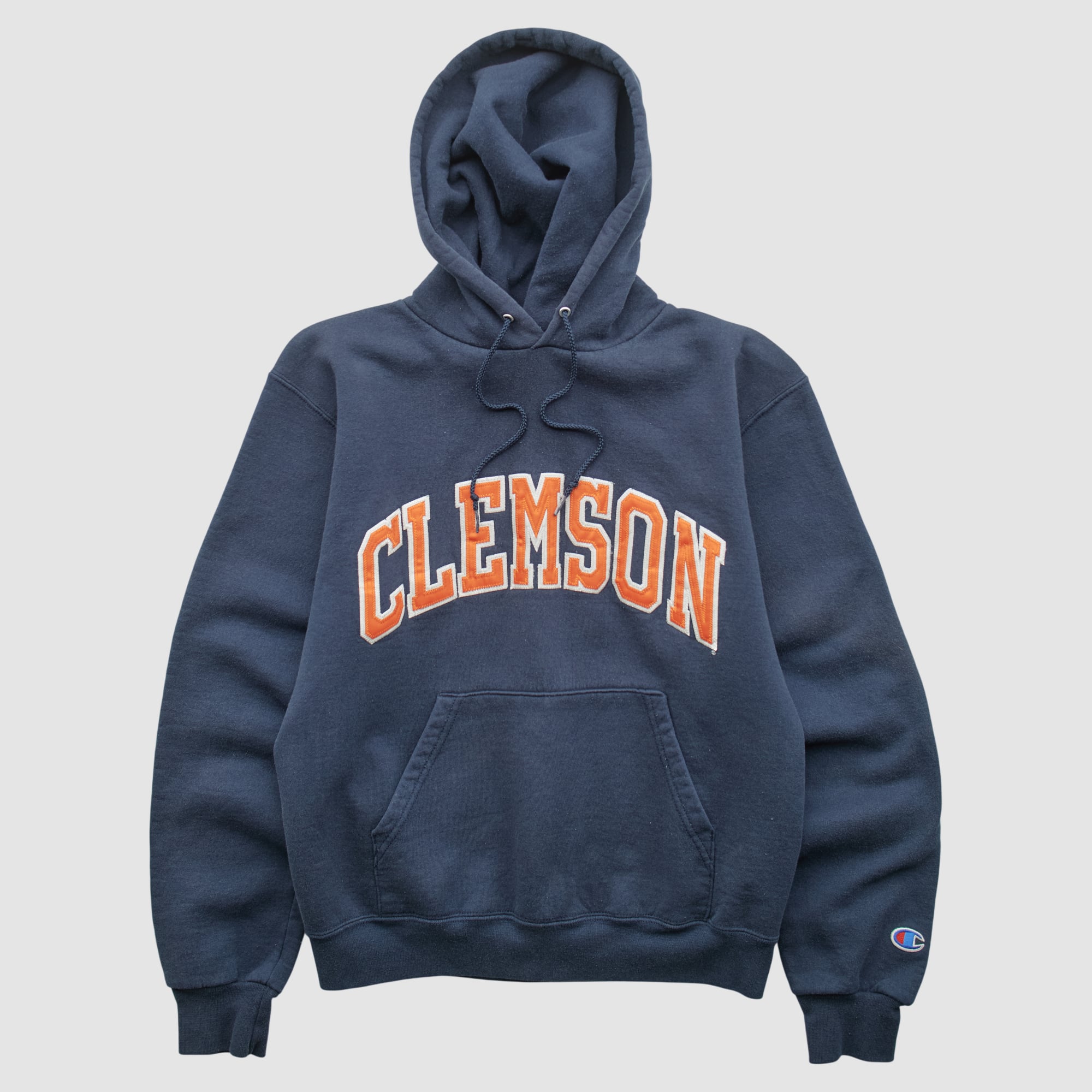 Clemson Tigers Champion 2000s Hooded Pullover Sweatshirt - Navy - XXS