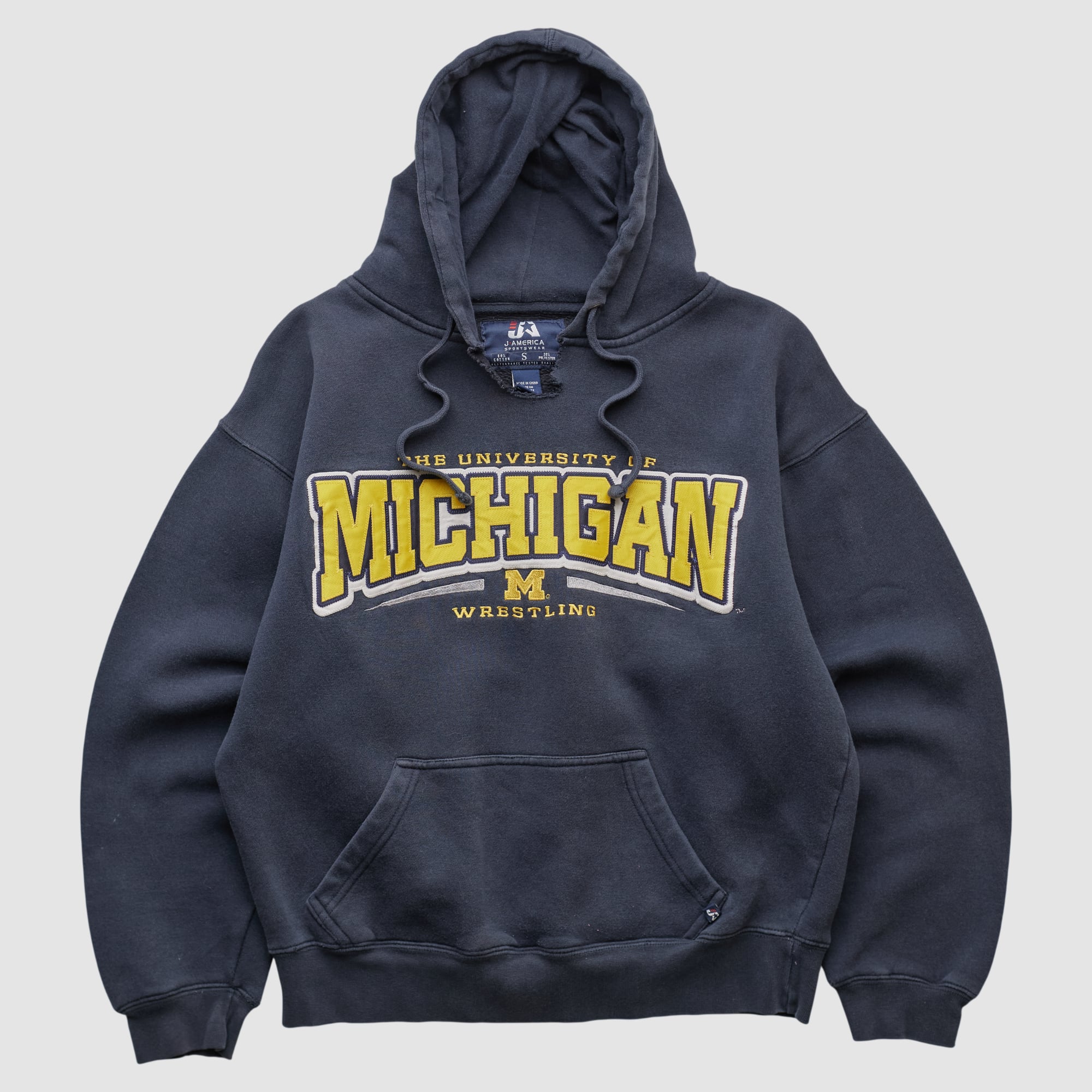 Michigan Wolverines J America Sportswear 2010s Hooded Pullover Sweatshirt - Navy - XS
