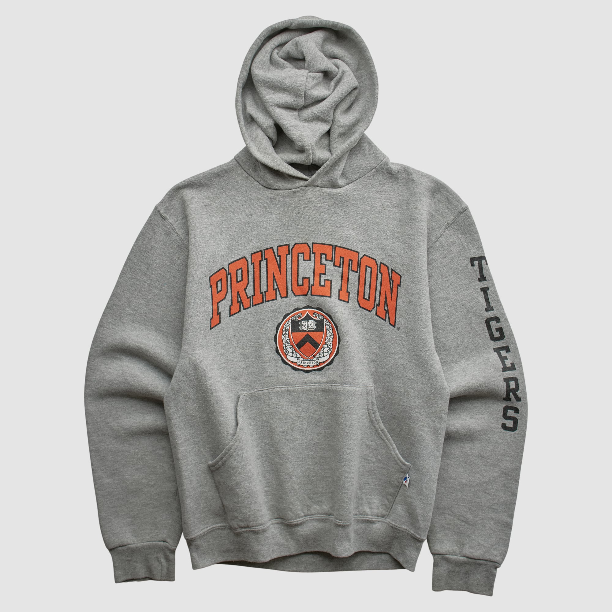 Princeton Tigers Russell 2000s Hooded Pullover Sweatshirt - Gray - XXS