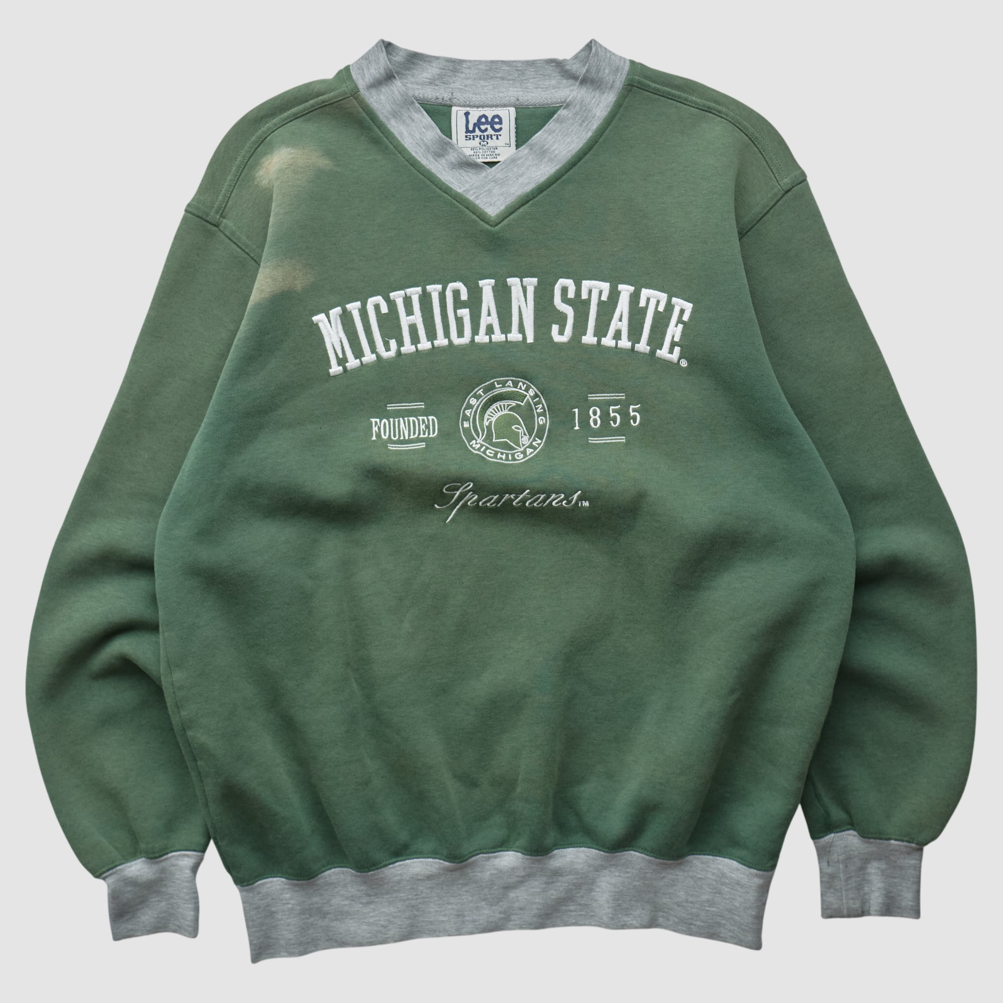 Michigan State Spartans Lee Apparel 90s Pullover Sweatshirt - Green - S