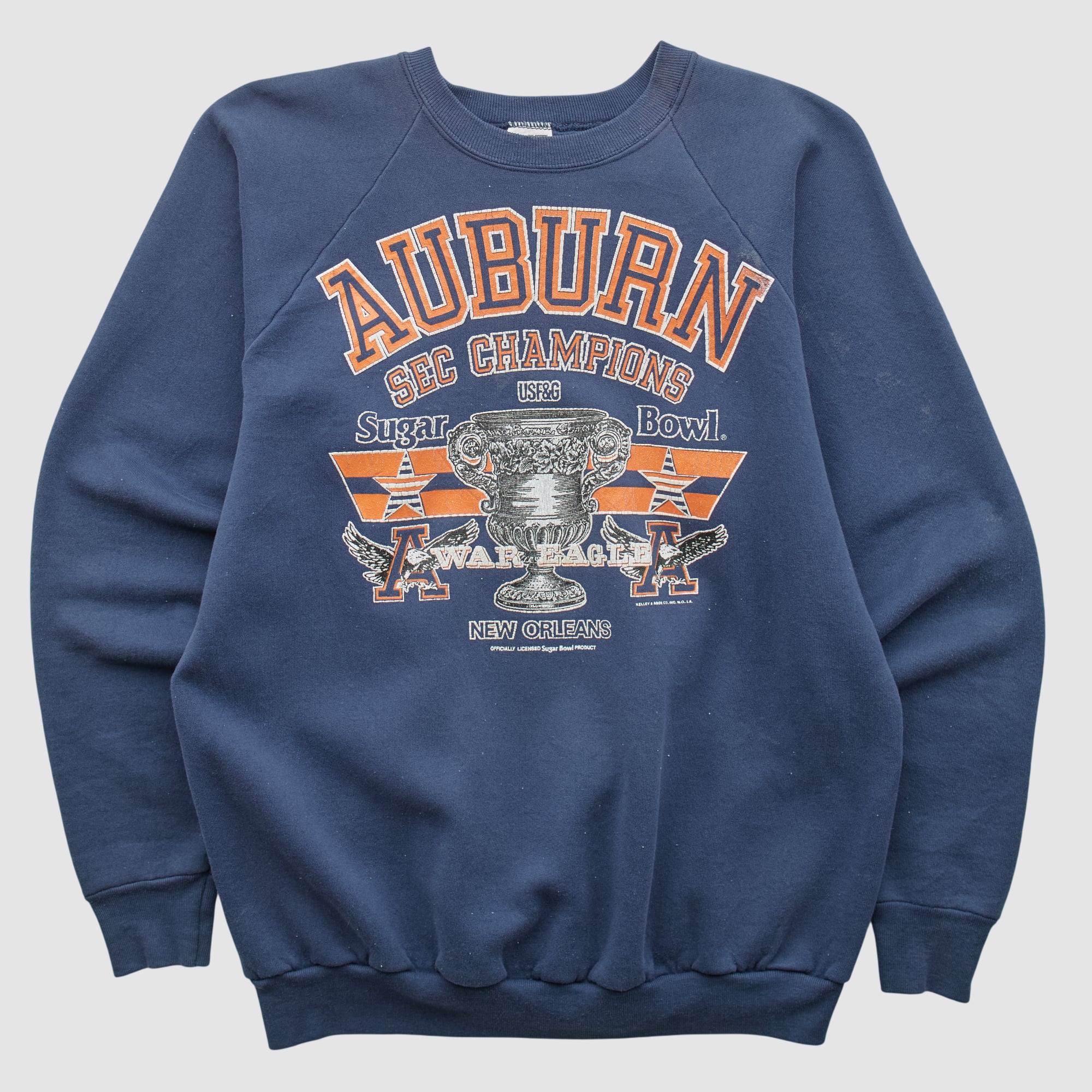 Auburn Tigers Fruit of the Loom 1984 Pullover Sweatshirt - Navy - S