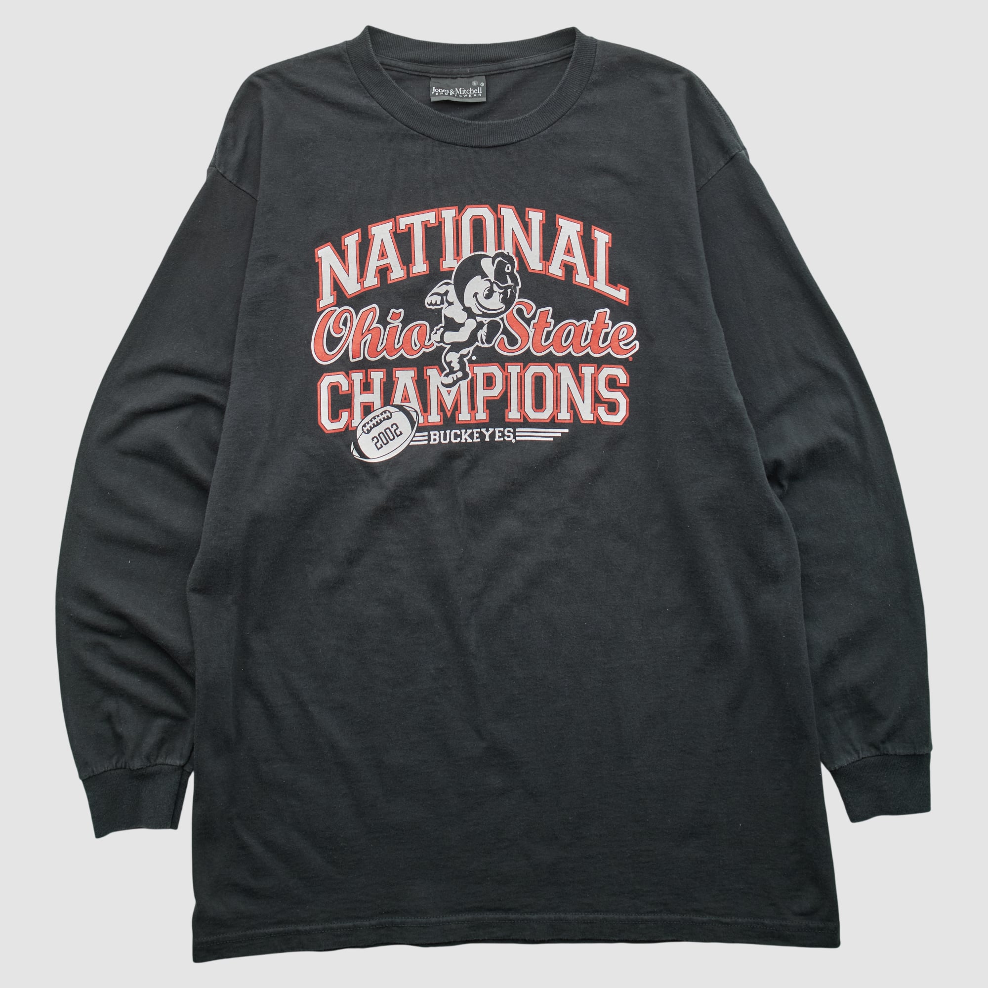 Ohio State Buckeyes Jones & Mitchell 2002 Long Sleeve T-shirt - Black - L