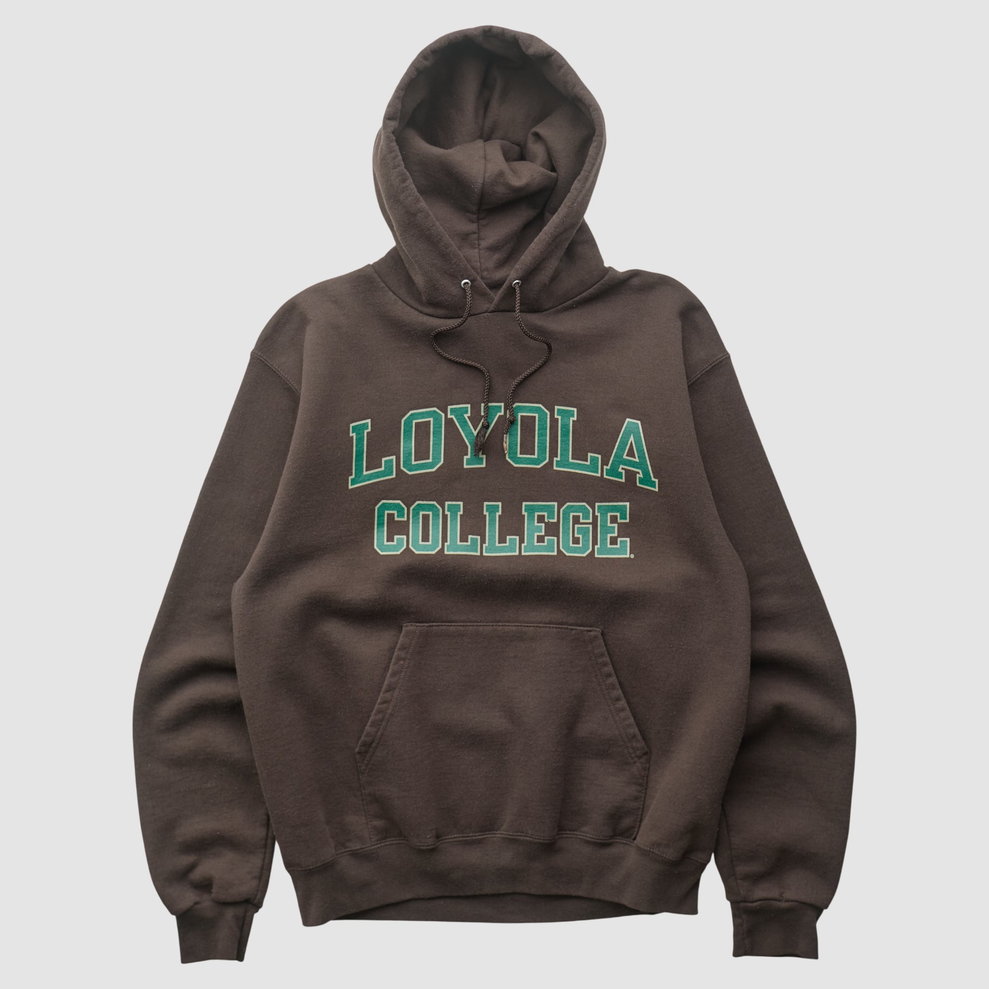 Loyola Greyhounds Champion 2000s Hooded Pullover Sweatshirt - Brown - S