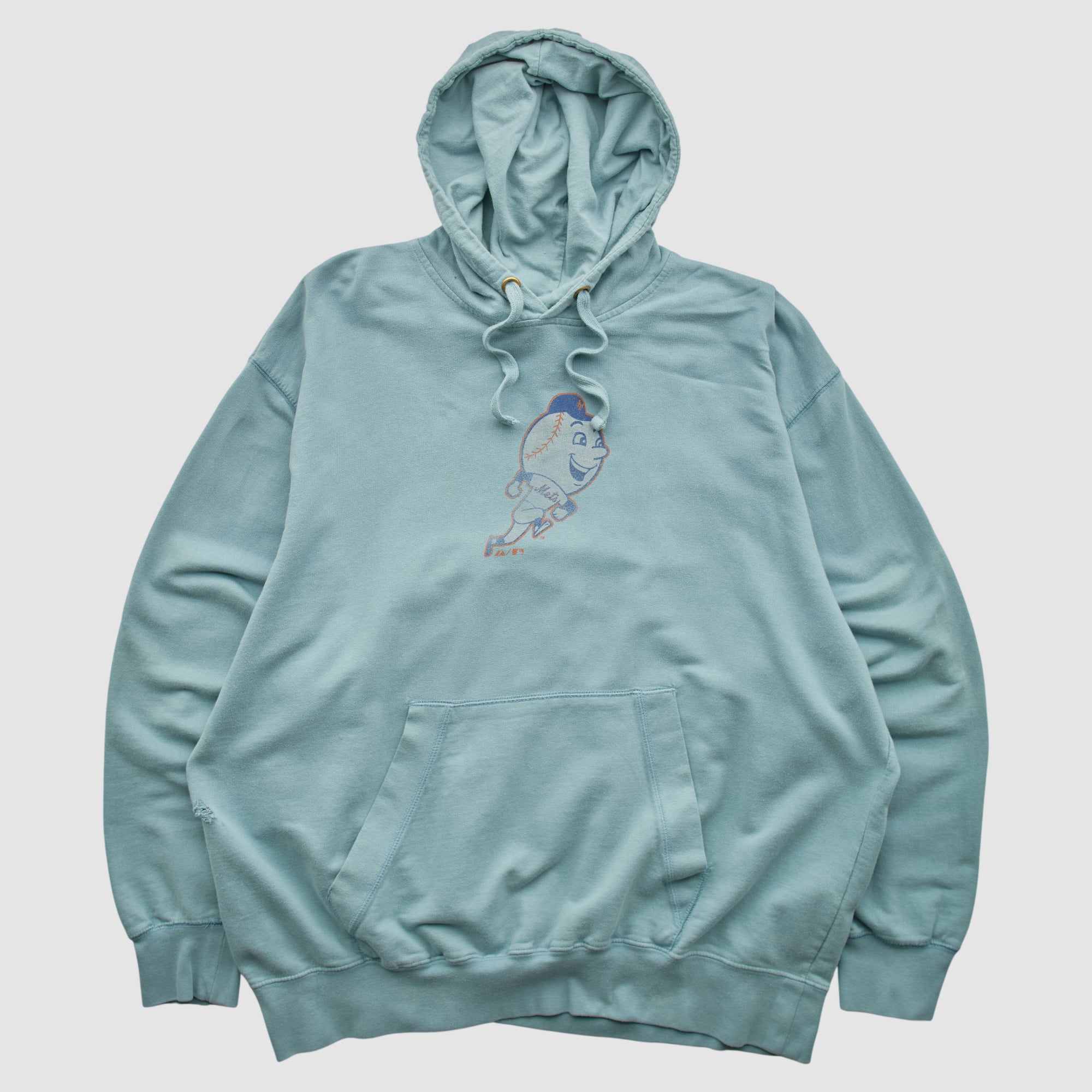 New York Mets Majestic 2010s Hooded Pullover Sweatshirt - Light Blue - XL