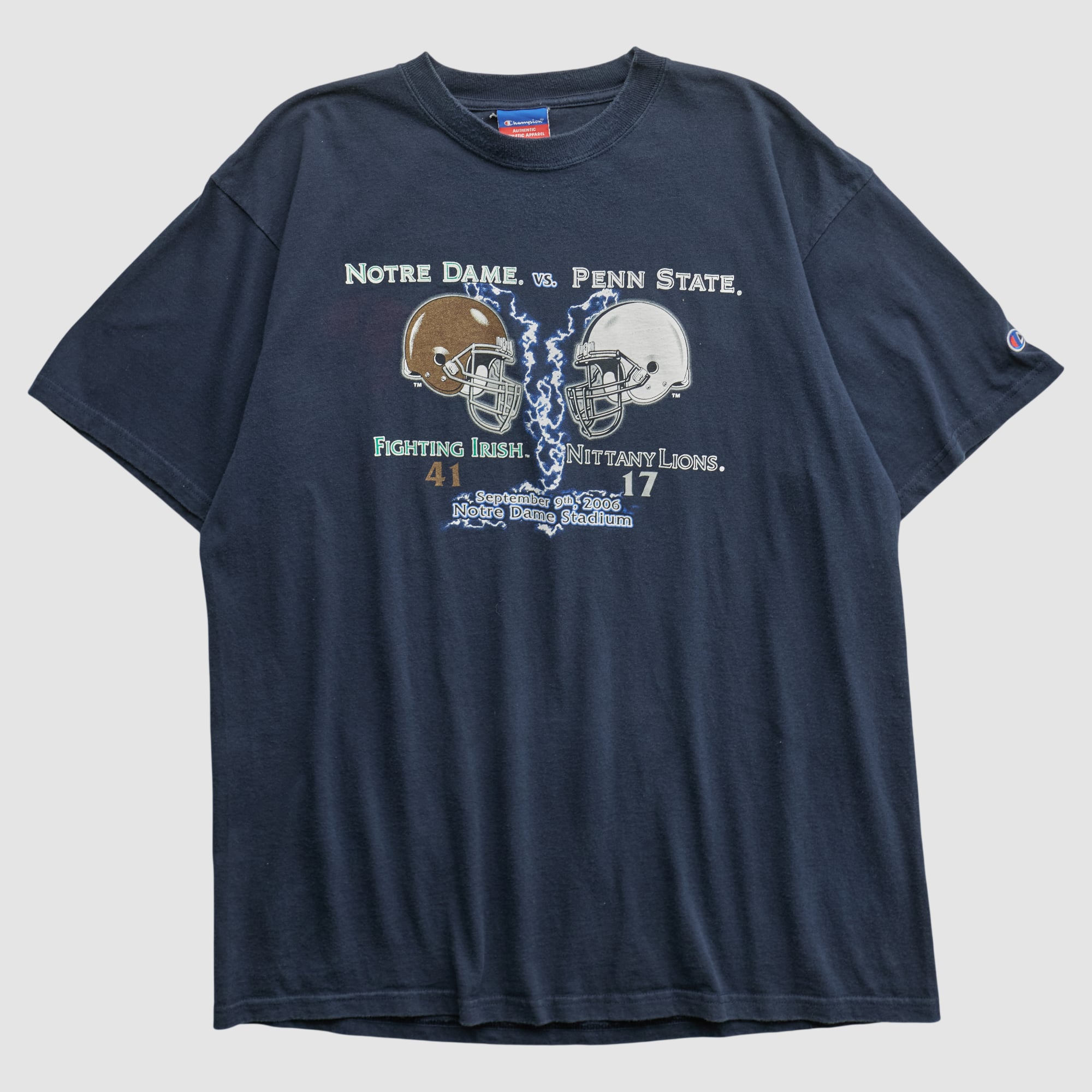 NYU Violets Champion 2006 T-shirt - Navy - XL