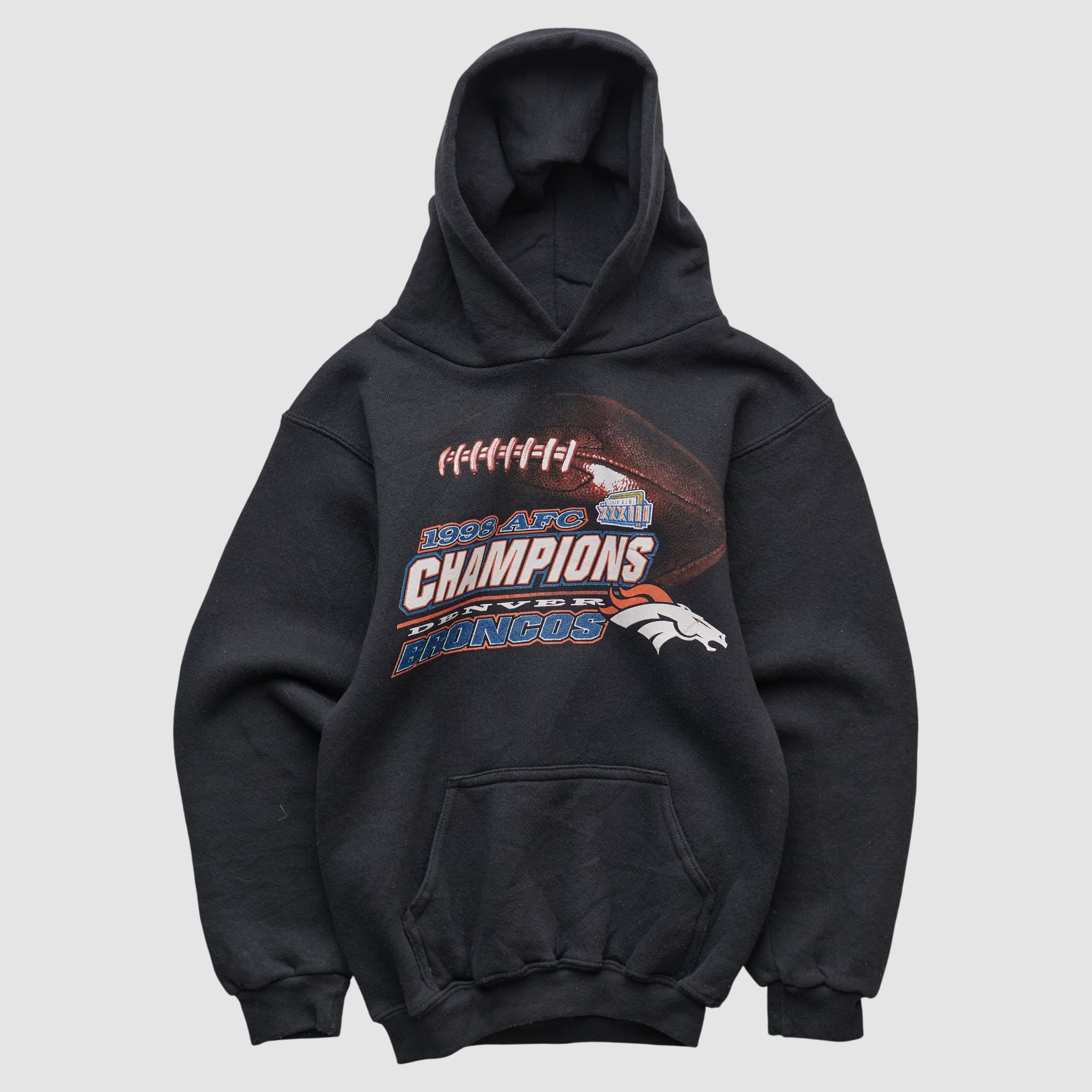 Super Bowl XXXIII 1998 Hooded Pullover Sweatshirt - Black - Yth XS
