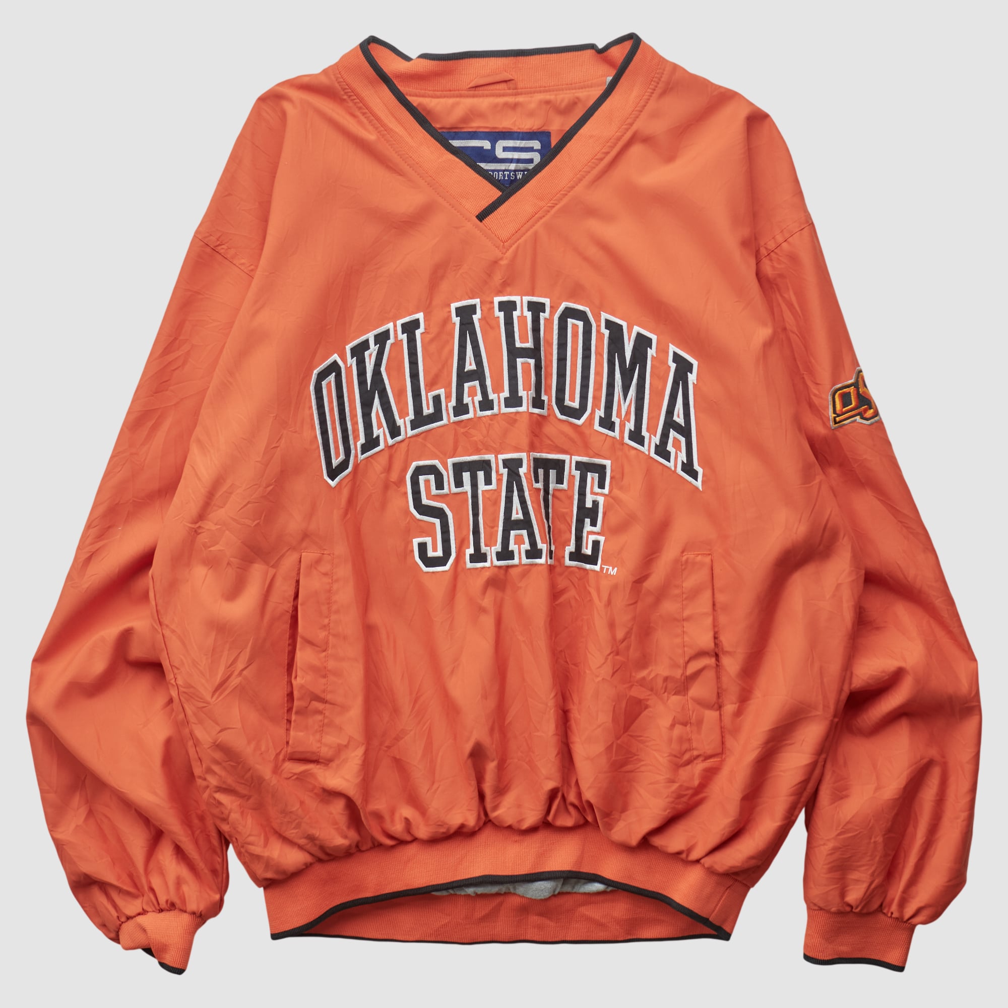 Oklahoma State Cowboys CRABLE SPORTSWEAR 2000s Pullover Jacket - Orange - M