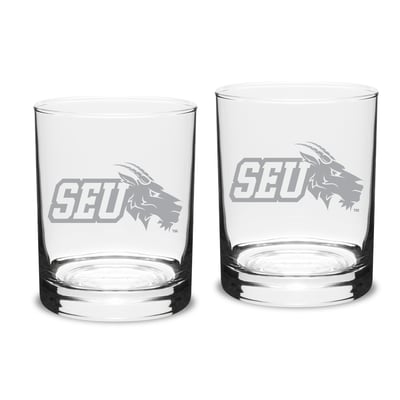 St. Edwards Hilltoppers 14oz. Classic Double Old Fashion Glass Set