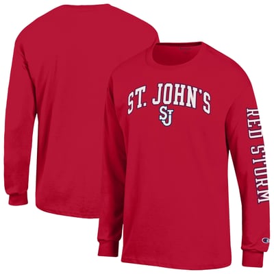St. John's Red Storm Champion Arch Logo Long Sleeve T-Shirt - Scarlet