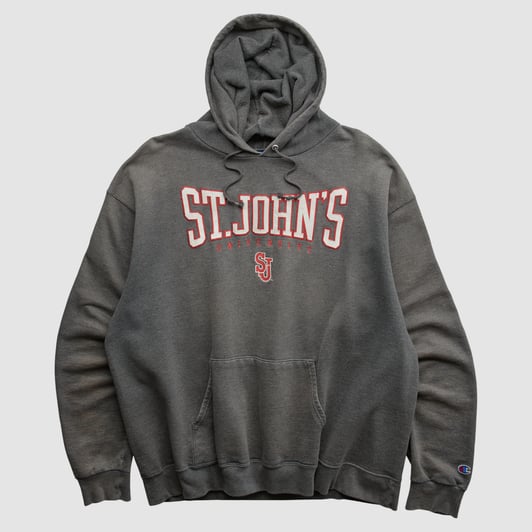 St. John's Red Storm Champion 2000s Hooded Pullover Sweatshirt - Charcoal - XL by Fanatics Real Vintage