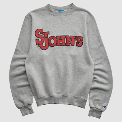 St. John's Red Storm Champion 2010s Pullover Sweatshirt - Heather Gray - XS by Fanatics Real Vintage