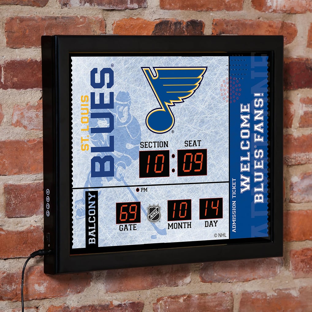  St. Louis Blues 15" x 19" Bluetooth Scoreboard Wall Clock