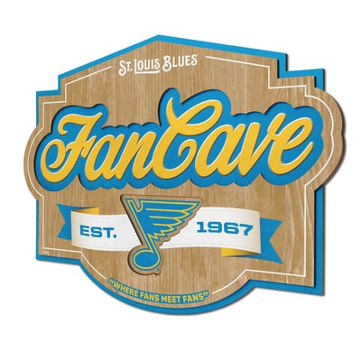 St. Louis Blues IDNA 12.5" x 17" Fan Cave Sign