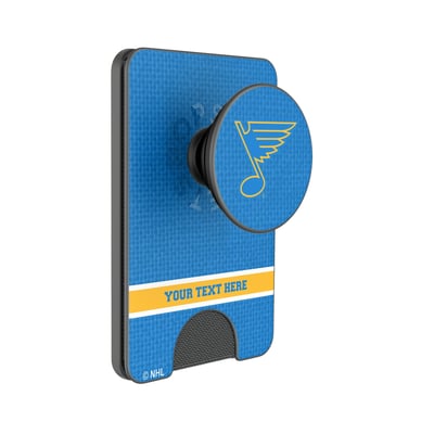 St. Louis Blues Keyscaper Personalized Solid PopSockets Magnetic Wallet