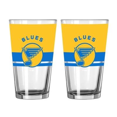 St. Louis Blues Logo Brands Two-Piece 16oz. Horizon Pint Glass Set