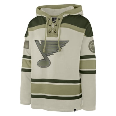 St. Louis Blues '47 OHT Military Appreciation Lacer Hoodie - Beige
