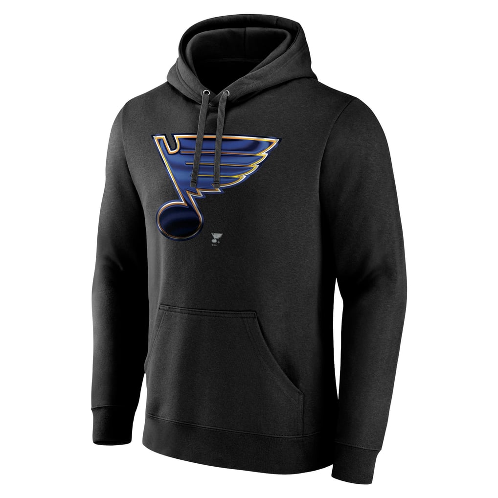 St. Louis Blues Personalized Midnight Mascot Logo Pullover Hoodie - Black
