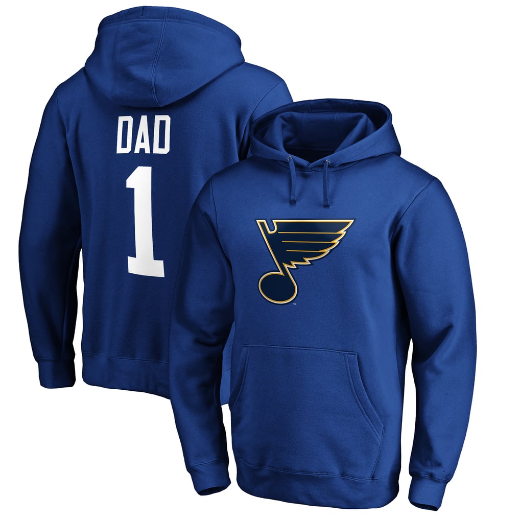 St. Louis Blues #1 Dad Pullover Hoodie - Blue