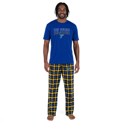  St. Louis Blues Concepts Sport T-Shirt & Flannel Pants Set - Blue