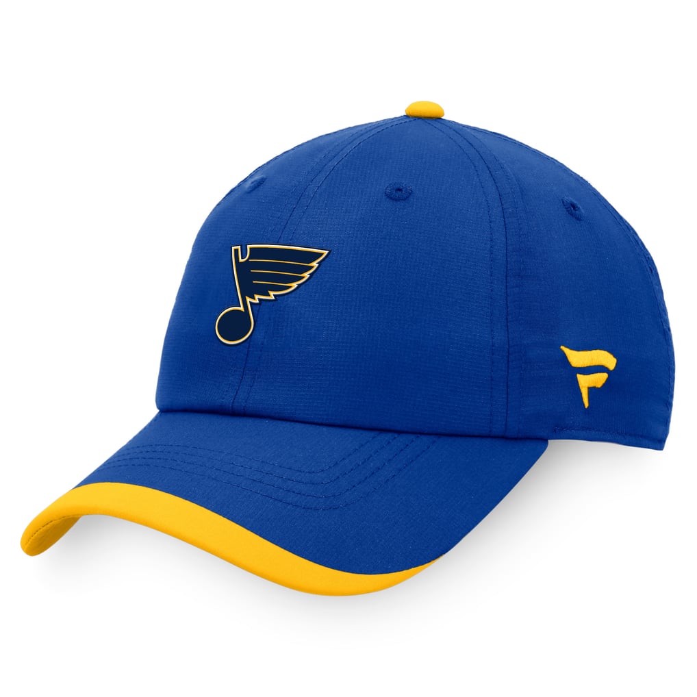 St. Louis Blues Fanatics Authentic Pro Rink Pinnacle Adjustable Hat - Blue