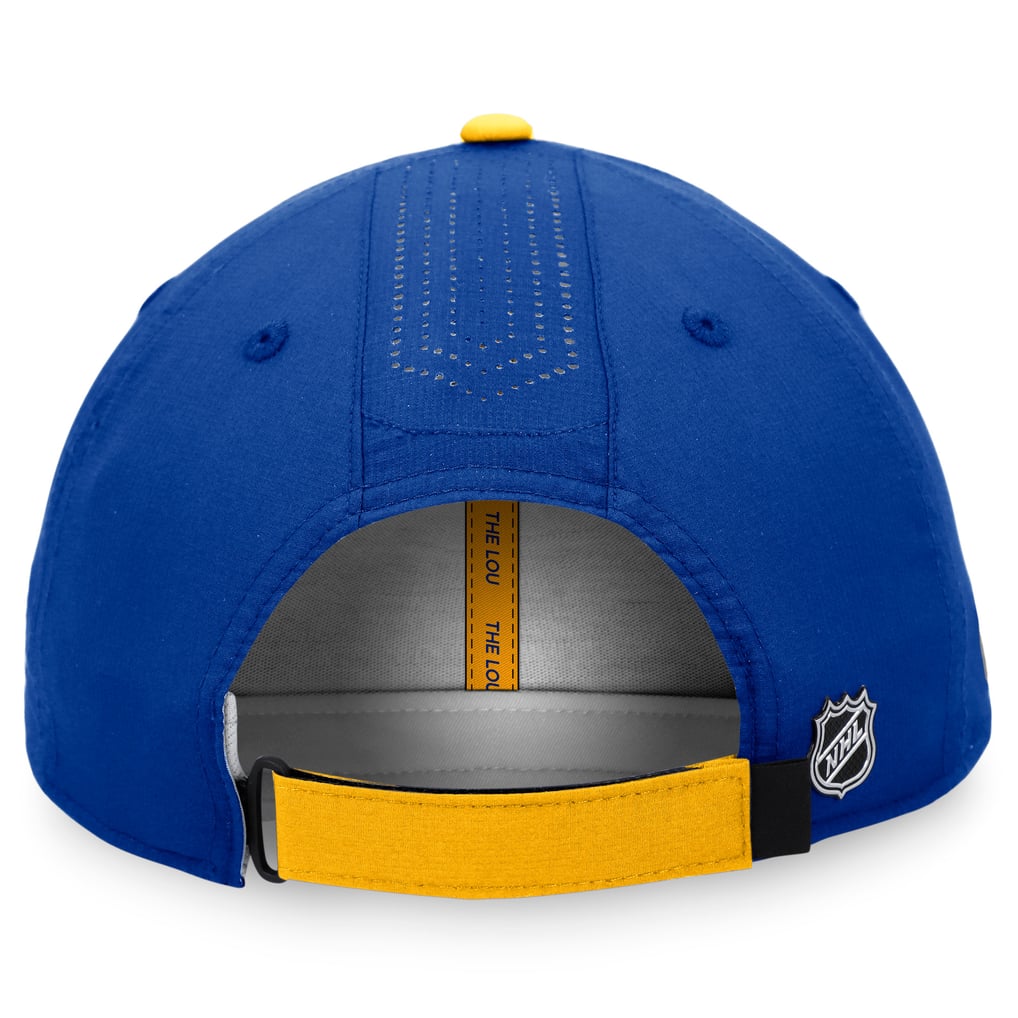 St. Louis Blues Fanatics Authentic Pro Rink Pinnacle Adjustable Hat - Blue
