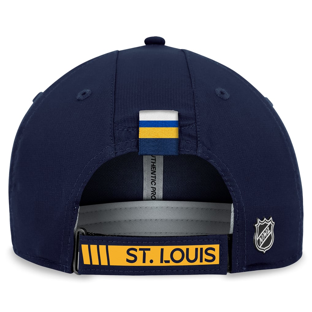  St. Louis Blues Fanatics Authentic Pro Rink Adjustable Hat - Navy