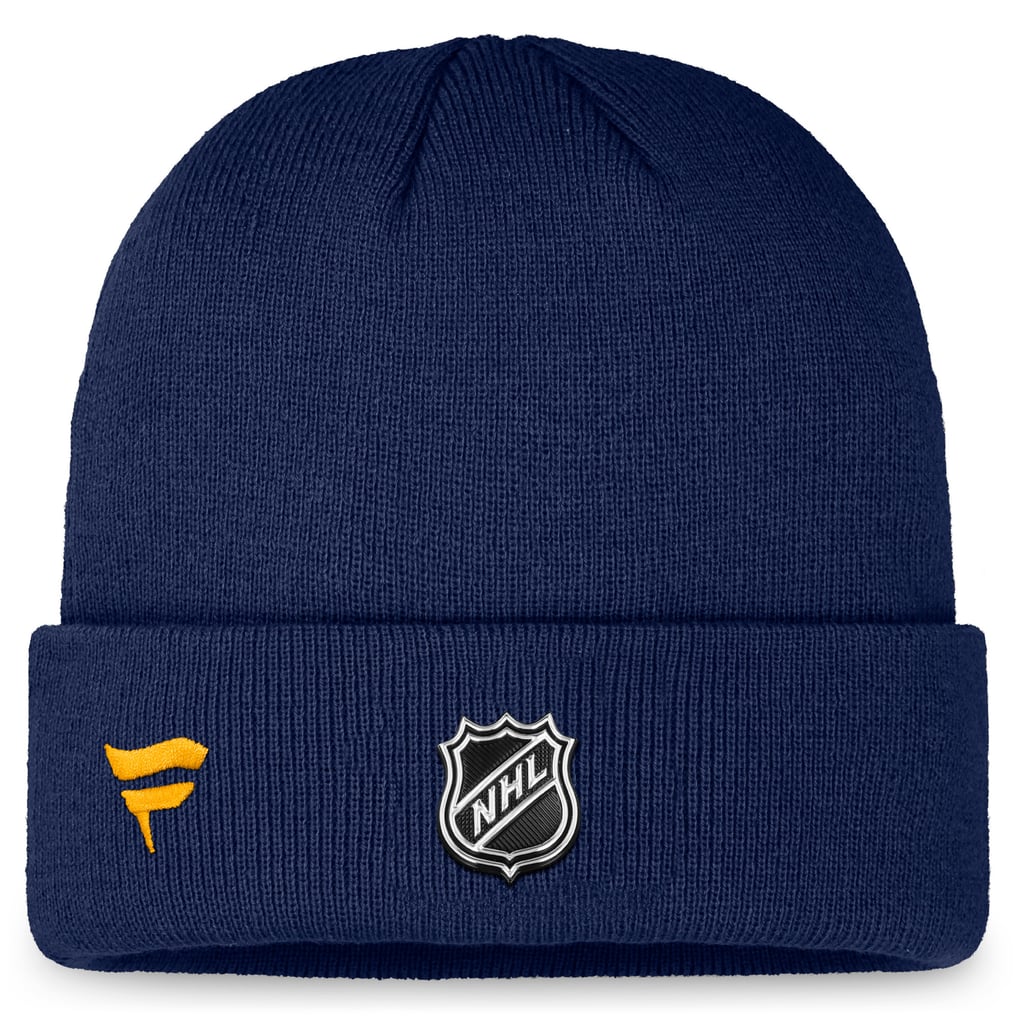 St. Louis Blues Fanatics Authentic Pro Training Camp Cuffed Knit Hat - Navy