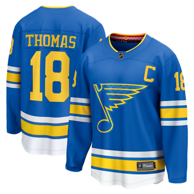 Robert Thomas St. Louis Blues Fanatics Home Captain Patch Breakaway Jersey - Blue