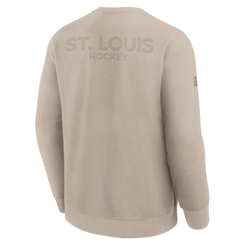 St. Louis Blues Fanatics Authentic Pro Road Tri-Blend Sweatshirt - Tan