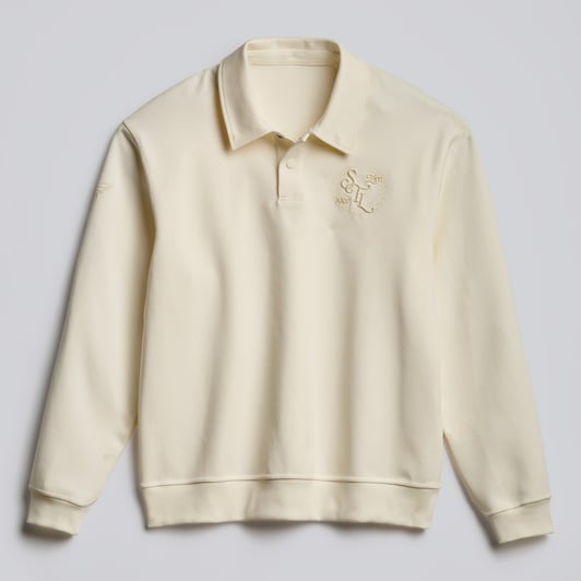 St. Louis Blues lululemon Smooth Double-Knit Long-Sleeve Polo - Coconut Ivory