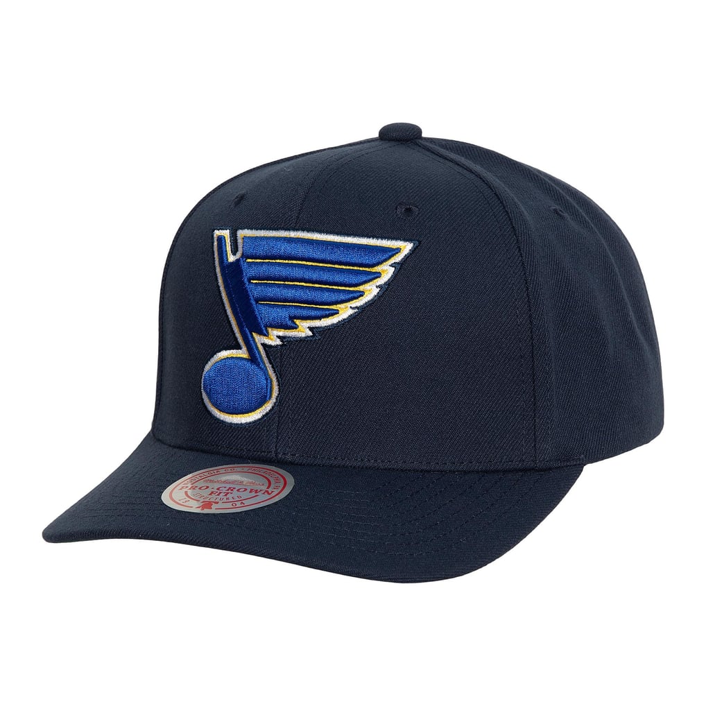 St. Louis Blues Mitchell & Ness Team Ground Pro Adjustable Hat - Navy