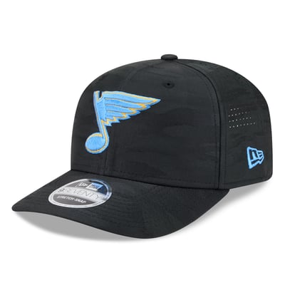 St. Louis Blues New Era Camo 9SEVENTY Perforated Adjustable Hat - Black