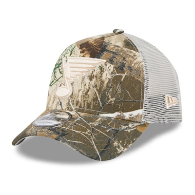 St. Louis Blues New Era Real Tree A-Frame 9FORTY Adjustable Trucker Hat - Camo