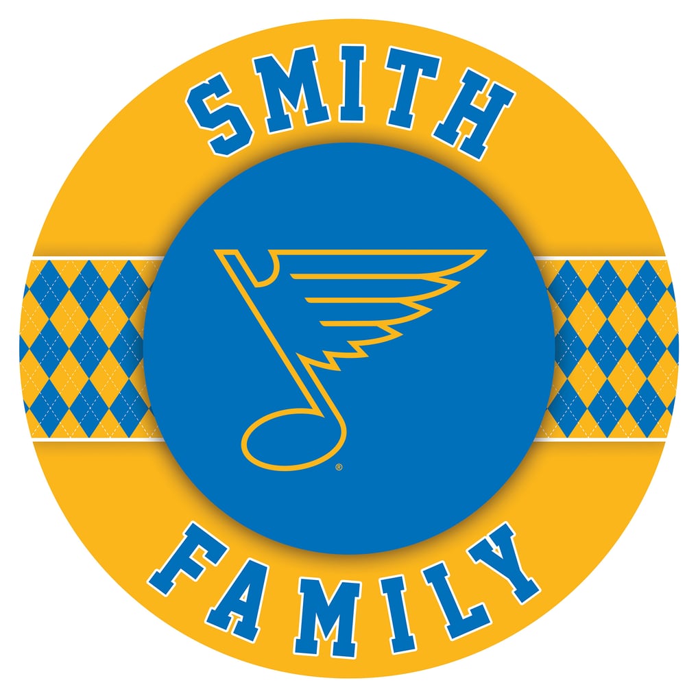 St. Louis Blues 4" Personalized Circular Coasters 4-Pack Set