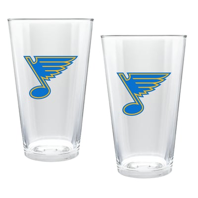 St. Louis Blues Two-Piece 16oz. Double Play Pint Glass Set