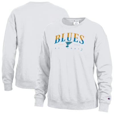 St. Louis Blues Champion Women's  Split Color Text Sweatshirt - White