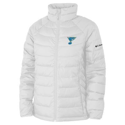  St. Louis Blues Columbia Women's Omni-Heat Powder Lite II Raglan Full-Zip Jacket - White