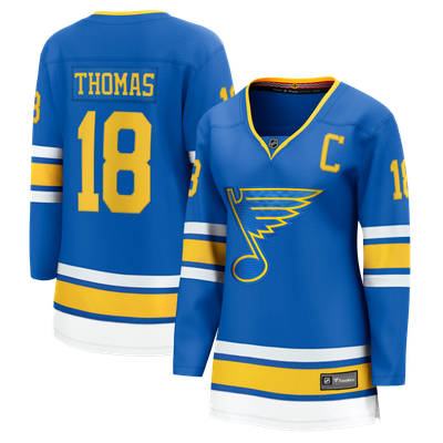 Robert Thomas St. Louis Blues Fanatics Women's Home Captain Patch Breakaway Jersey - Blue