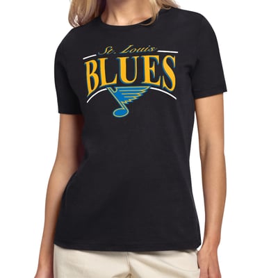 St. Louis Blues Starter Women's Arch Stripe T-Shirt - Black