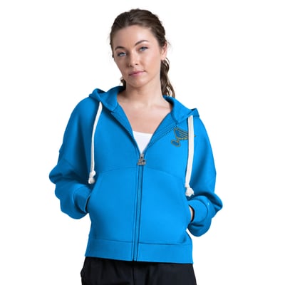 St. Louis Blues Starter Women's Hail Mary Full-Zip Hoodie - Blue
