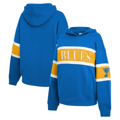  St. Louis Blues WEAR by Erin Andrews Women's Colorblock Stripe Hoodie - Blue