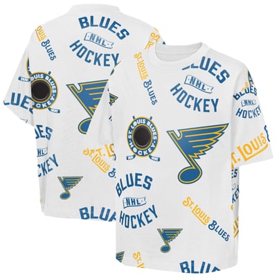 St. Louis Blues Outerstuff Youth Unstoppable Elevated T-Shirt - White