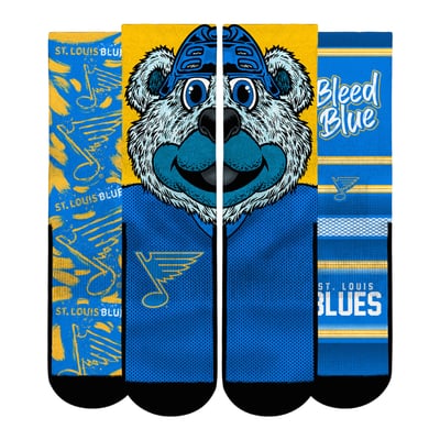  St. Louis Blues Rock Em Youth Fan Favorites Three-Pack Crew Socks Set - Blue
