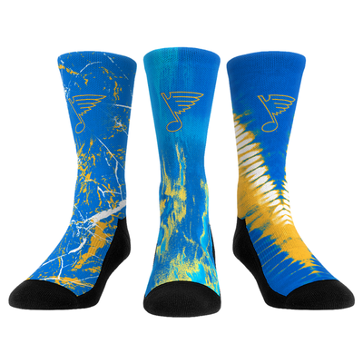  St. Louis Blues Rock Em Youth Team Colors Three-Pack Crew Socks - Blue