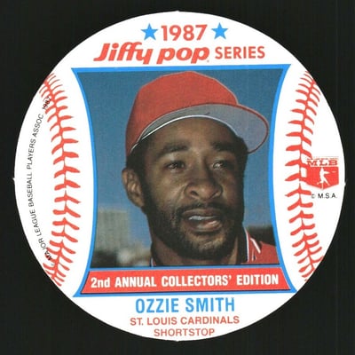 1987 MSA Jiffy Pop Discs #7 Ozzie Smith